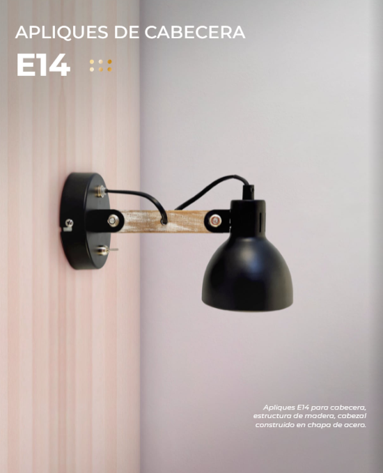 Descubre el aplique de pared modelo Fiona, ideal para iluminación LED en cabeceras de cama o como velador. Diseño elegante y funcional de Candil.  2. Ilumina tu espacio con el aplique de pared Fiona, apto para LED. Perfecto para cabeceras de cama o como velador, combina estilo y practicidad.